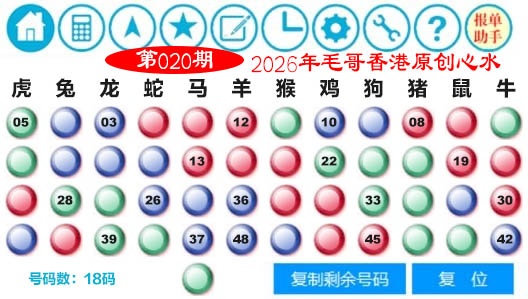 020期毛哥心水[图]